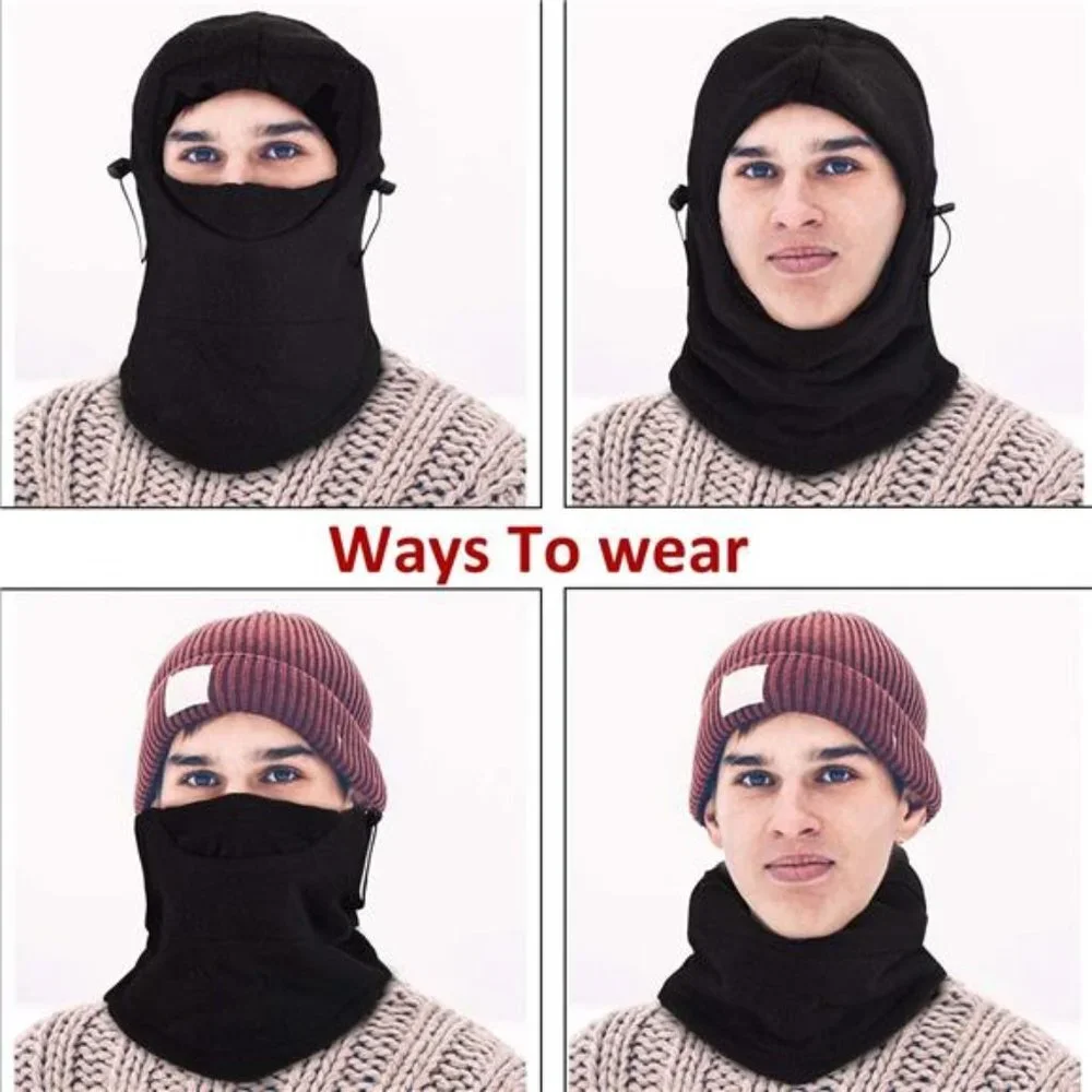 3 Pieces Thicken Winter Hood Headwear Windproof Ski Face Coverings Unisex